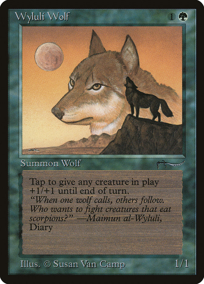 Wyluli Wolf (Dark Mana Cost) [Arabian Nights] | Clutch Gaming