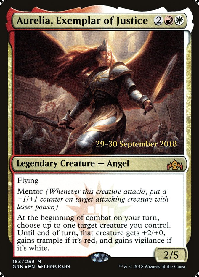 Aurelia, Exemplar of Justice [Guilds of Ravnica Prerelease Promos] | Clutch Gaming