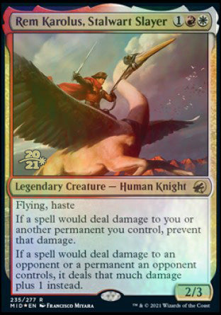 Rem Karolus, Stalwart Slayer [Innistrad: Midnight Hunt Prerelease Promos] | Clutch Gaming