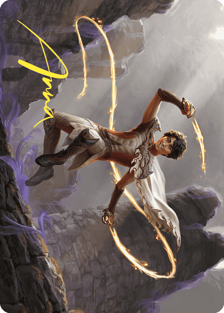 Kellan, the Fae-Blooded Art Card (Gold-Stamped Signature) [Wilds of Eldraine Art Series] | Clutch Gaming