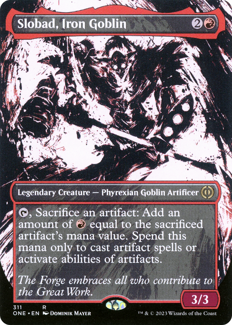 Slobad, Iron Goblin (Borderless Ichor) [Phyrexia: All Will Be One] | Clutch Gaming