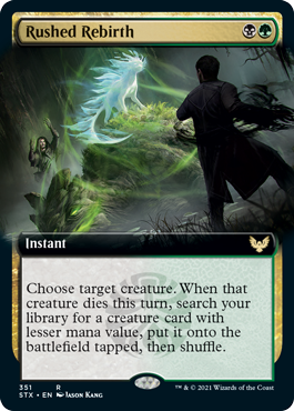 Rushed Rebirth (Extended Art) [Strixhaven: School of Mages] | Clutch Gaming