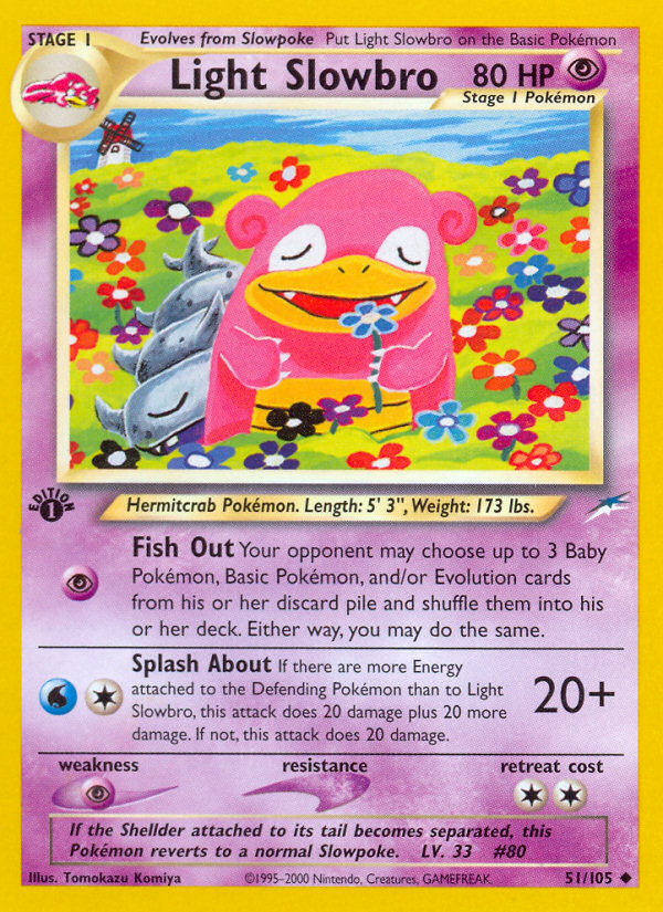 Light Slowbro (51/105) [Neo Destiny 1st Edition] | Clutch Gaming