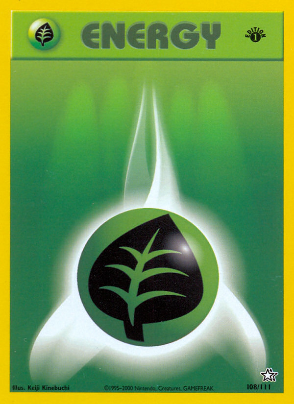 Grass Energy (108/111) [Neo Genesis 1st Edition] | Clutch Gaming