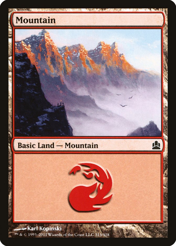 Mountain (313) [Commander 2011] | Clutch Gaming