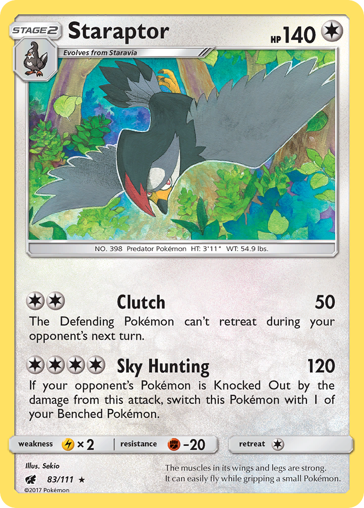 Staraptor (83/111) [Sun & Moon: Crimson Invasion] | Clutch Gaming