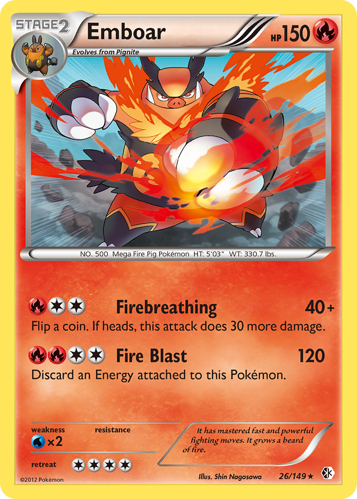 Emboar (26/149) [Black & White: Boundaries Crossed] | Clutch Gaming