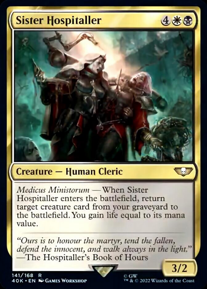 Sister Hospitaller (Surge Foil) [Warhammer 40,000] | Clutch Gaming