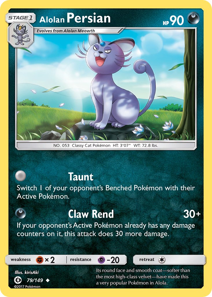 Alolan Persian (79/149) (Cosmos Holo) (Blister Exclusive) [Sun & Moon: Base Set] | Clutch Gaming