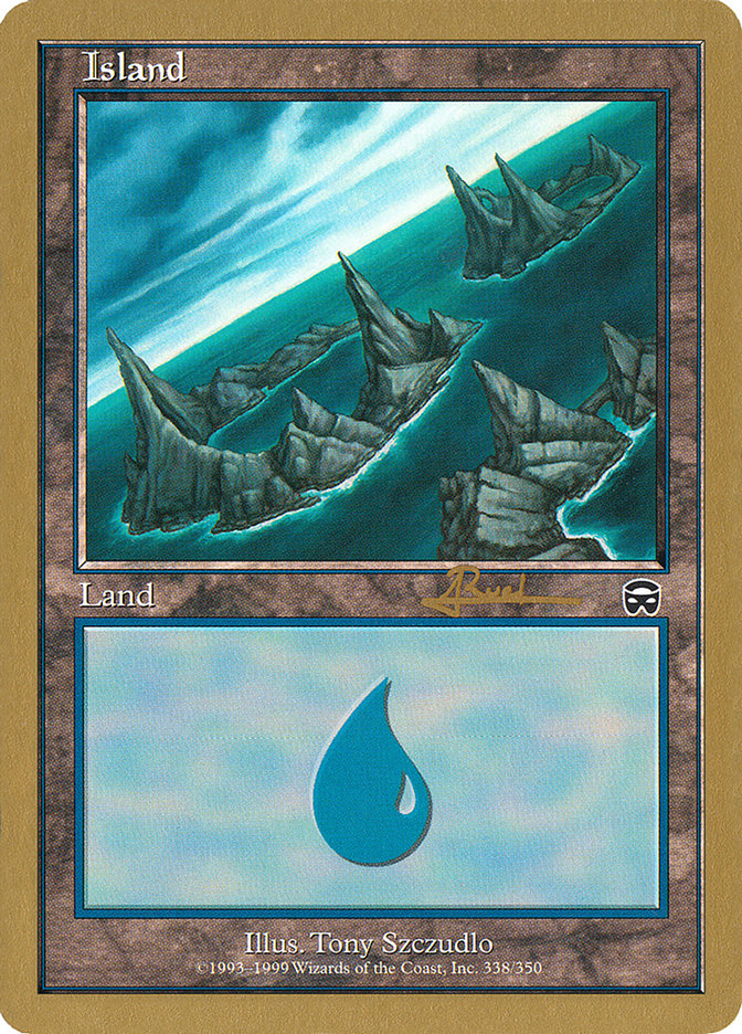 Island (ar338) (Antoine Ruel) [World Championship Decks 2001] | Clutch Gaming