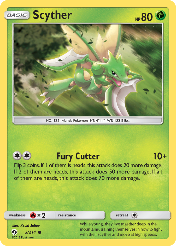 Scyther (3/214) [Sun & Moon: Lost Thunder] | Clutch Gaming