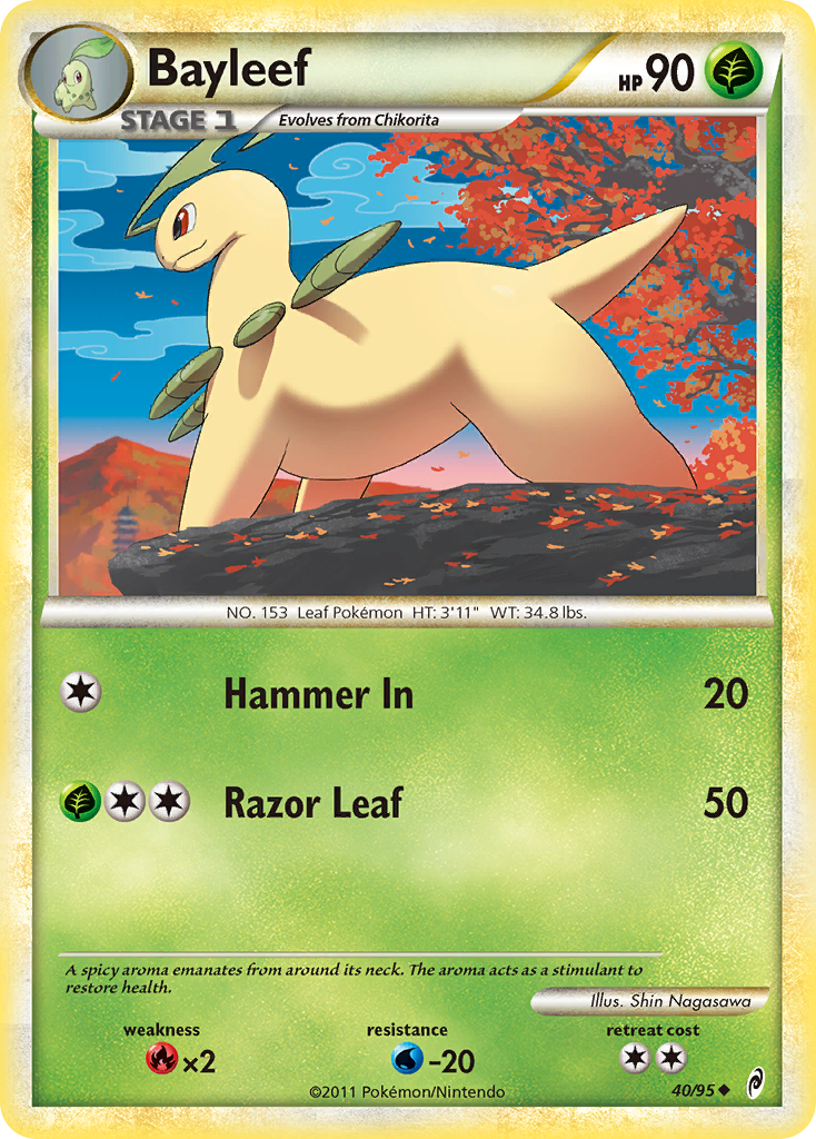 Bayleef (40/95) [HeartGold & SoulSilver: Call of Legends] | Clutch Gaming