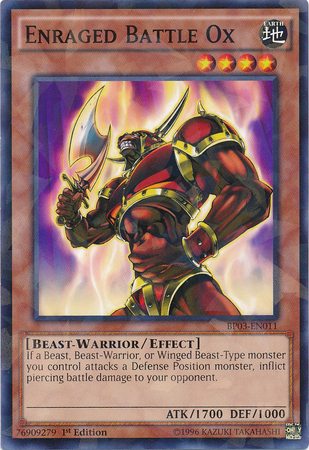 Enraged Battle Ox [BP03-EN011] Shatterfoil Rare | Clutch Gaming