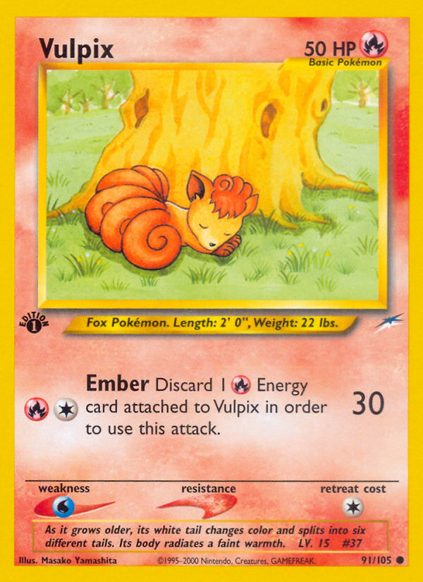 Vulpix (91/105) [Neo Destiny 1st Edition] | Clutch Gaming