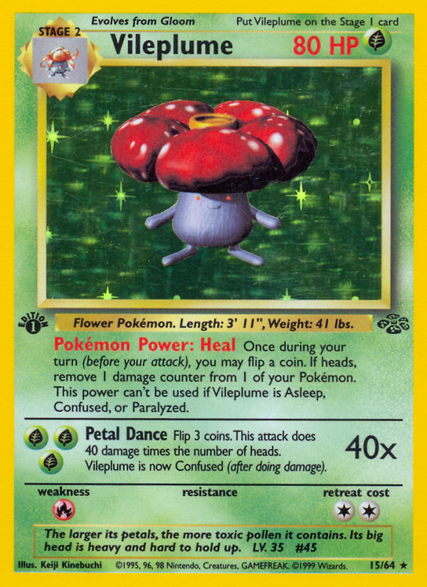 Vileplume (15/64) [Jungle 1st Edition] | Clutch Gaming