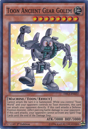 Toon Ancient Gear Golem [DRL2-EN022] Super Rare | Clutch Gaming