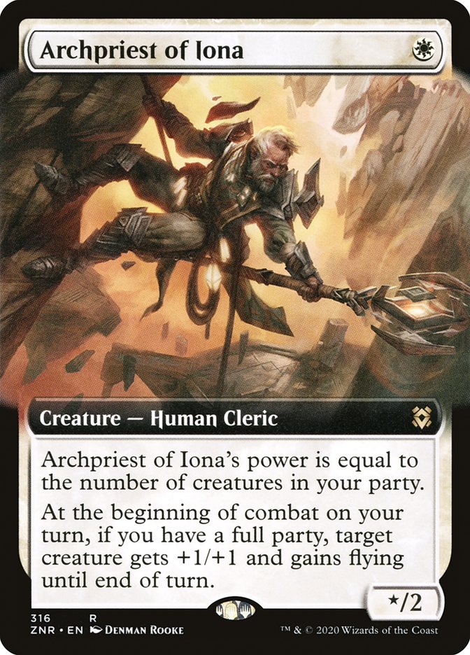 Archpriest of Iona (Extended Art) [Zendikar Rising] | Clutch Gaming