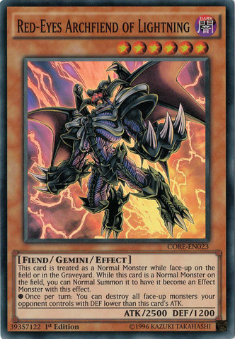 Red-Eyes Archfiend of Lightning [CORE-EN023] Super Rare | Clutch Gaming