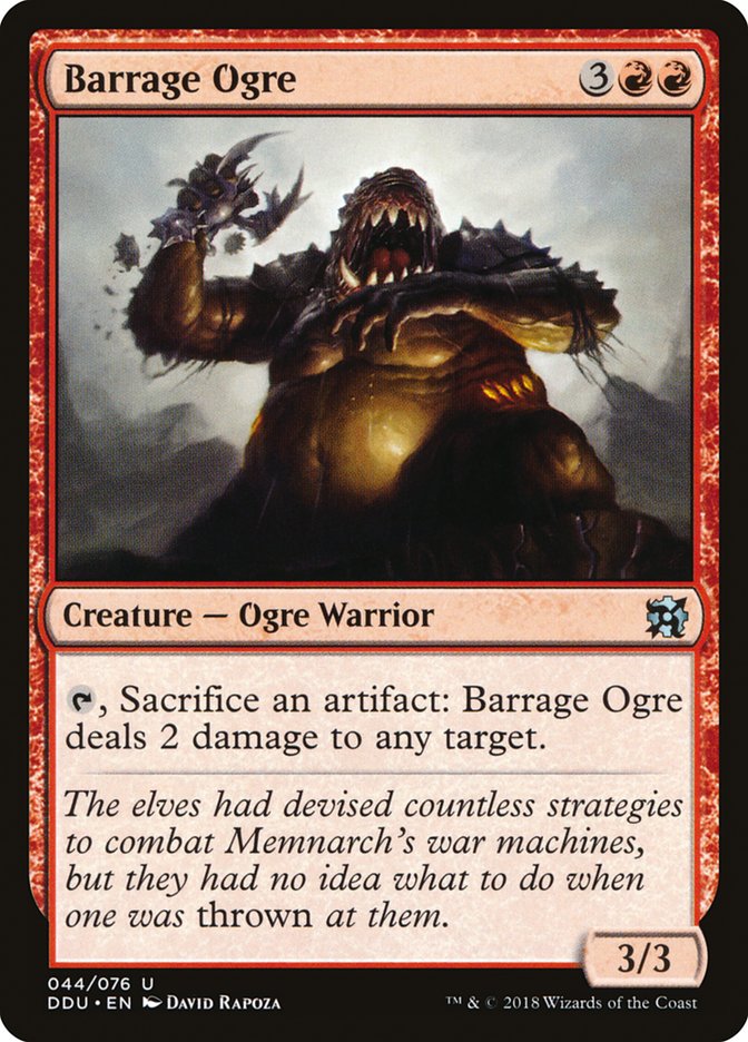 Barrage Ogre [Duel Decks: Elves vs. Inventors] | Clutch Gaming