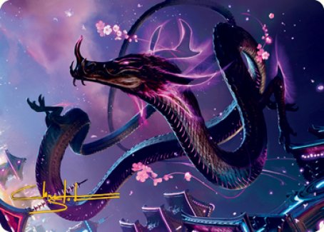Junji, the Midnight Sky 1 Art Card (Gold-Stamped Signature) [Kamigawa: Neon Dynasty Art Series] | Clutch Gaming