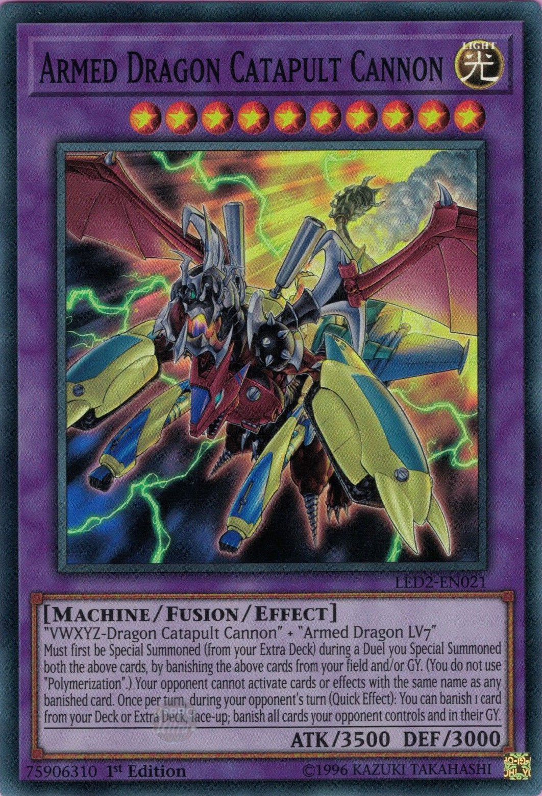 Armed Dragon Catapult Cannon [LED2-EN021] Super Rare | Clutch Gaming