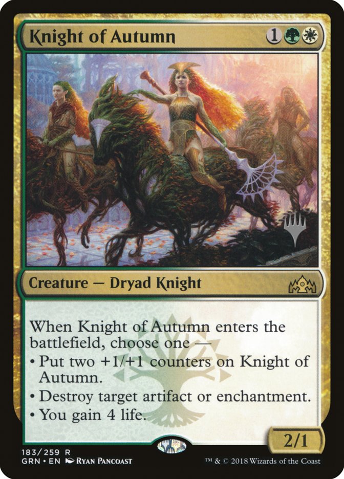 Knight of Autumn (Promo Pack) [Guilds of Ravnica Promos] | Clutch Gaming