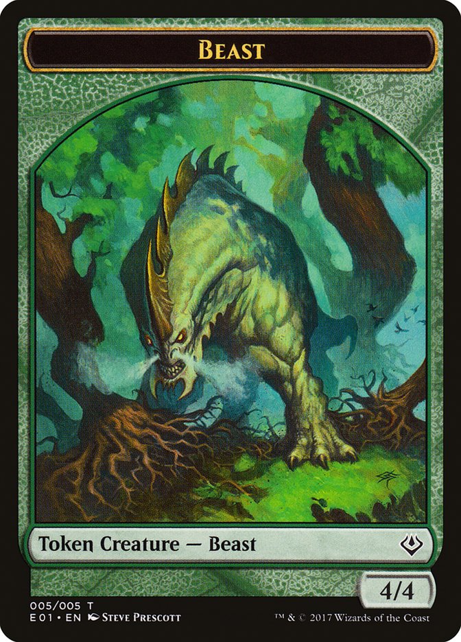 Beast (005) // Soldier Double-Sided Token [Archenemy: Nicol Bolas Tokens] | Clutch Gaming