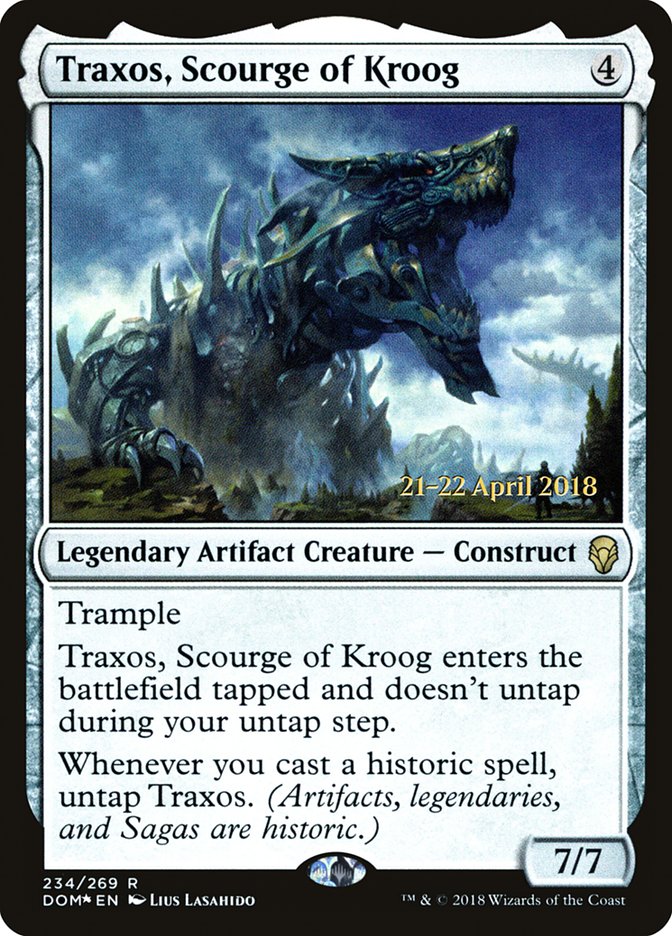 Traxos, Scourge of Kroog [Dominaria Prerelease Promos] | Clutch Gaming