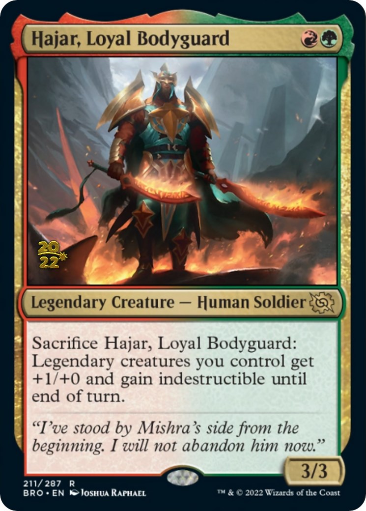 Hajar, Loyal Bodyguard [The Brothers' War Prerelease Promos] | Clutch Gaming