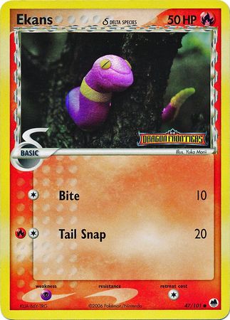 Ekans (47/101) (Delta Species) (Stamped) [EX: Dragon Frontiers] | Clutch Gaming