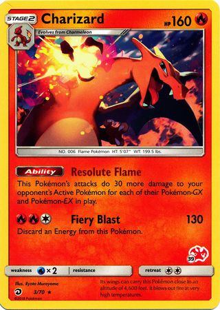 Charizard (3/70) (Charizard Stamp #39) [Battle Academy 2020] | Clutch Gaming