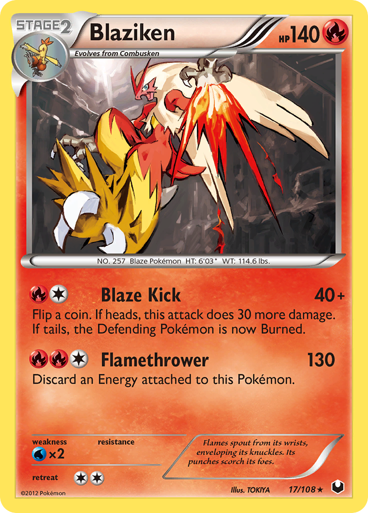 Blaziken (17/108) [Black & White: Dark Explorers] | Clutch Gaming