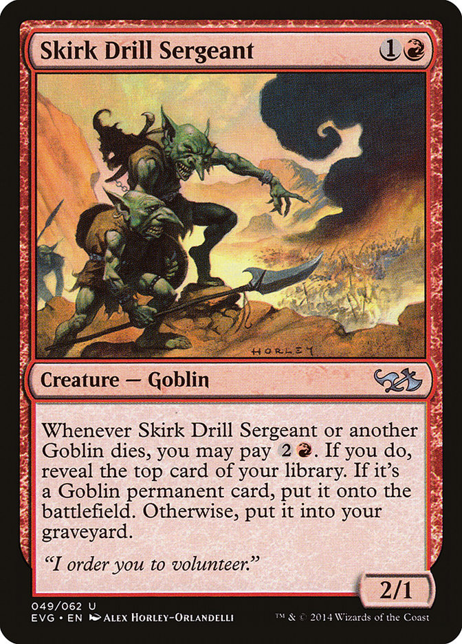 Skirk Drill Sergeant (Elves vs. Goblins) [Duel Decks Anthology] | Clutch Gaming