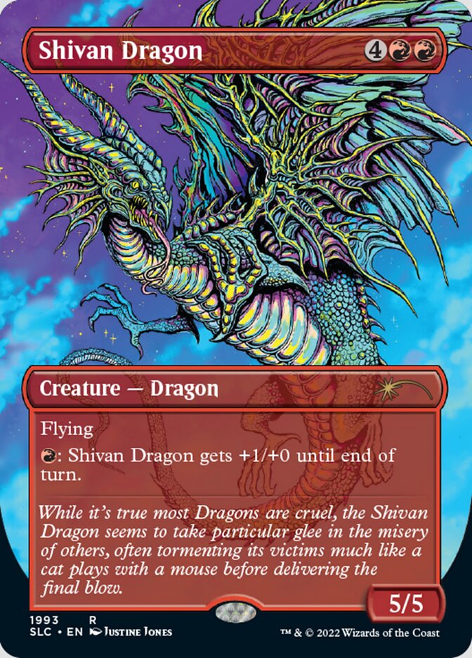 Shivan Dragon (Borderless) [Secret Lair 30th Anniversary Countdown Kit] | Clutch Gaming