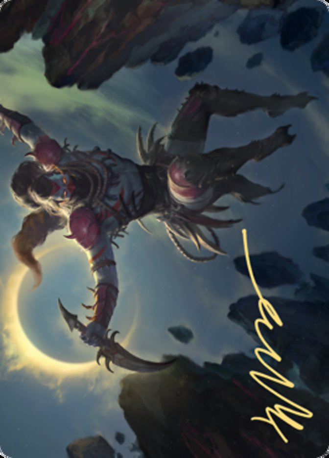 Nighthawk Scavenger Art Card (Gold-Stamped Signature) [Zendikar Rising Art Series] | Clutch Gaming