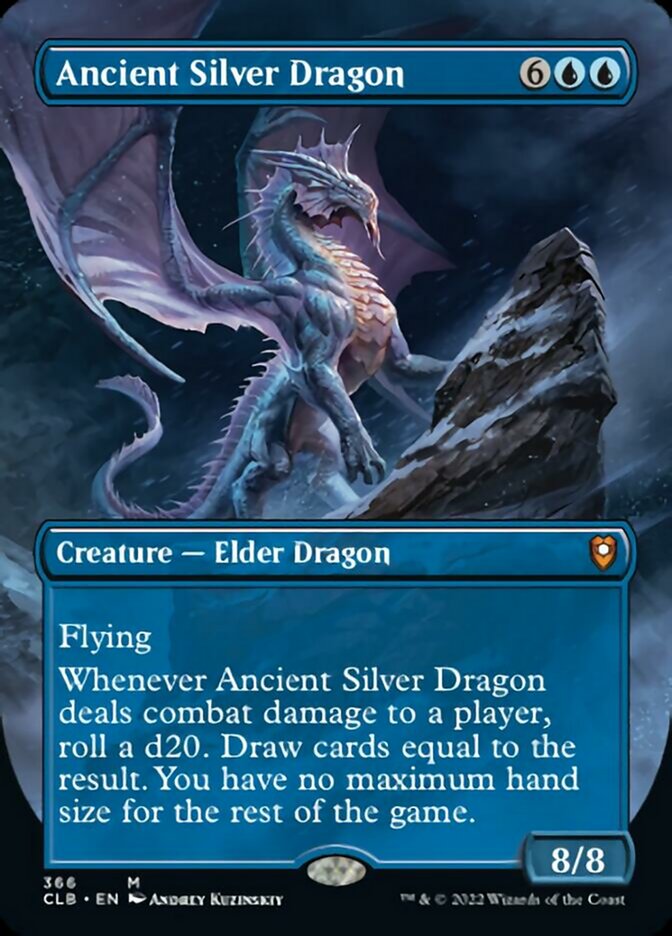 Ancient Silver Dragon (Borderless Alternate Art) [Commander Legends: Battle for Baldur's Gate] | Clutch Gaming