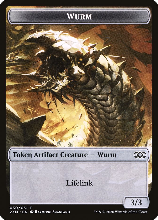 Ooze // Wurm (030) Double-Sided Token [Double Masters Tokens] | Clutch Gaming