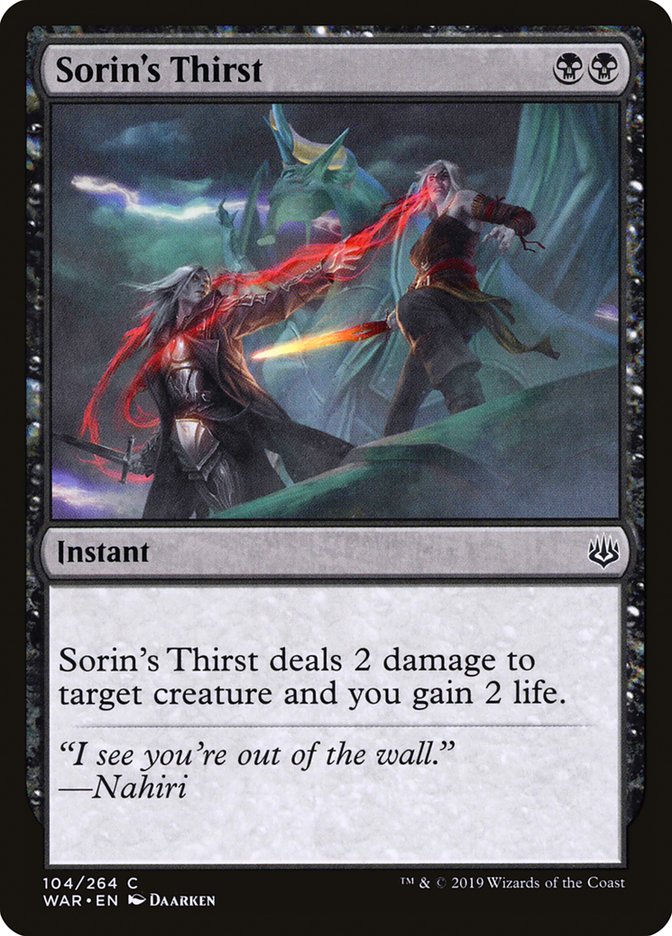 Sorin's Thirst [War of the Spark] | Clutch Gaming