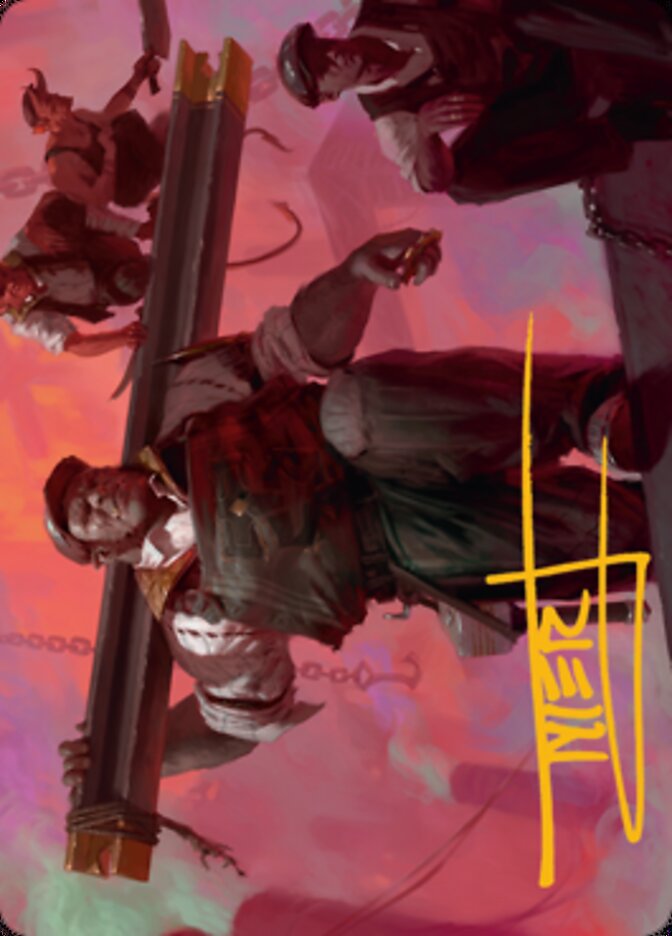 The Beamtown Bullies Art Card (Gold-Stamped Signature) [Streets of New Capenna Art Series] | Clutch Gaming