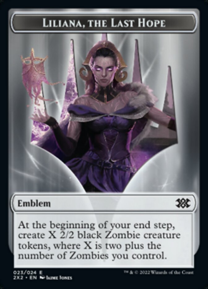 Liliana, the Last Hope Emblem // Spirit (002) Double-Sided Token [Double Masters 2022 Tokens] | Clutch Gaming