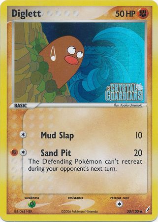 Diglett (50/100) (Stamped) [EX: Crystal Guardians] | Clutch Gaming