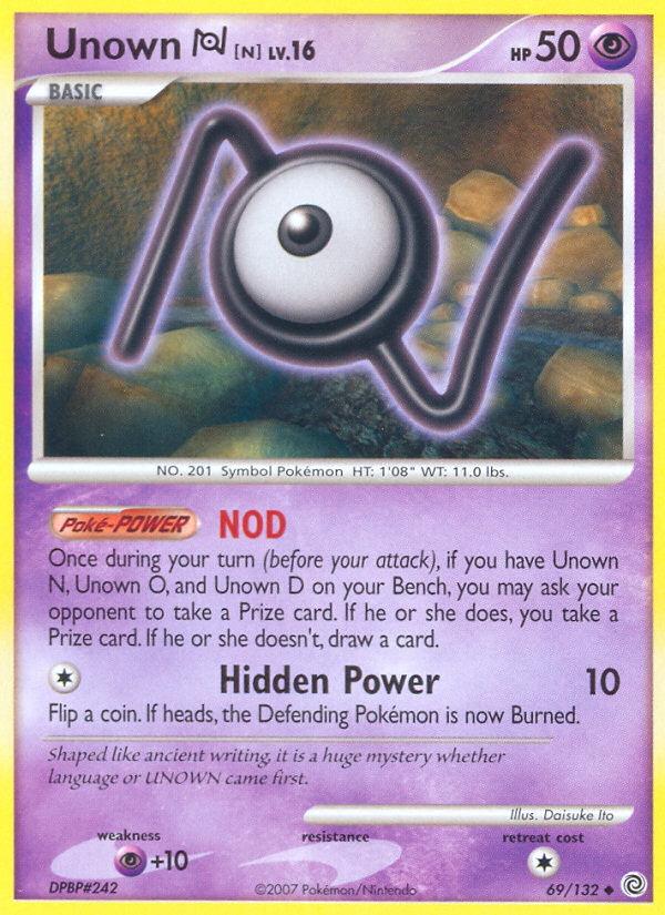 Unown N (69/132) [Diamond & Pearl: Secret Wonders] | Clutch Gaming