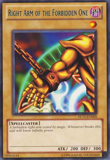 Right Arm of the Forbidden One (Blue) [DL11-EN004] Rare | Clutch Gaming