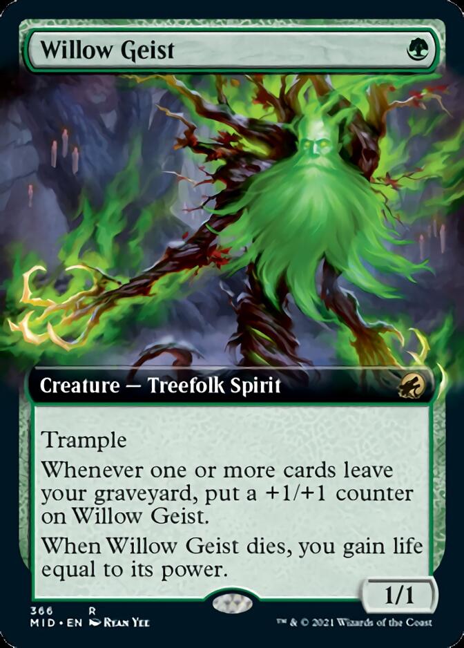 Willow Geist (Extended Art) [Innistrad: Midnight Hunt] | Clutch Gaming