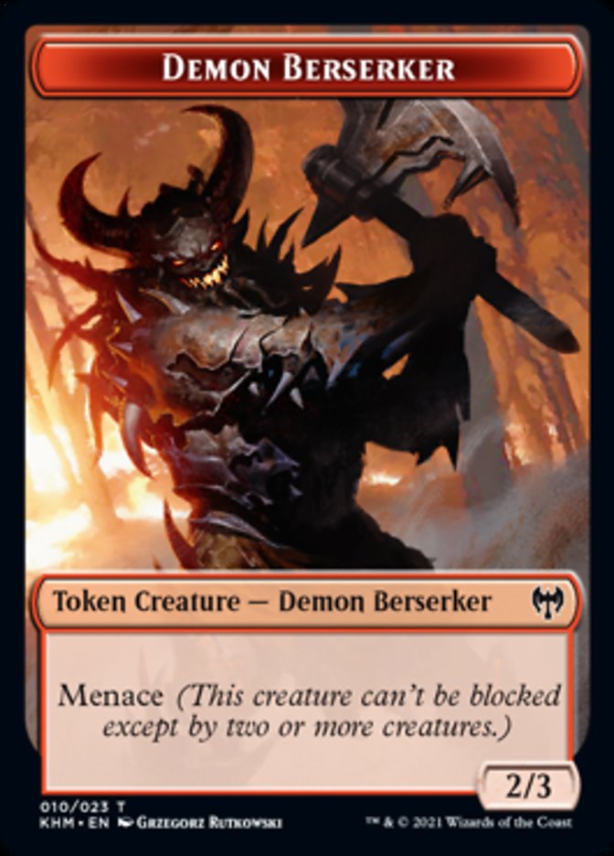 Demon Berserker Token [Kaldheim Tokens] | Clutch Gaming