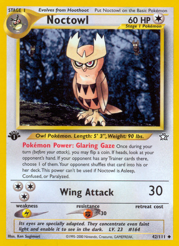 Noctowl (42/111) [Neo Genesis 1st Edition] | Clutch Gaming