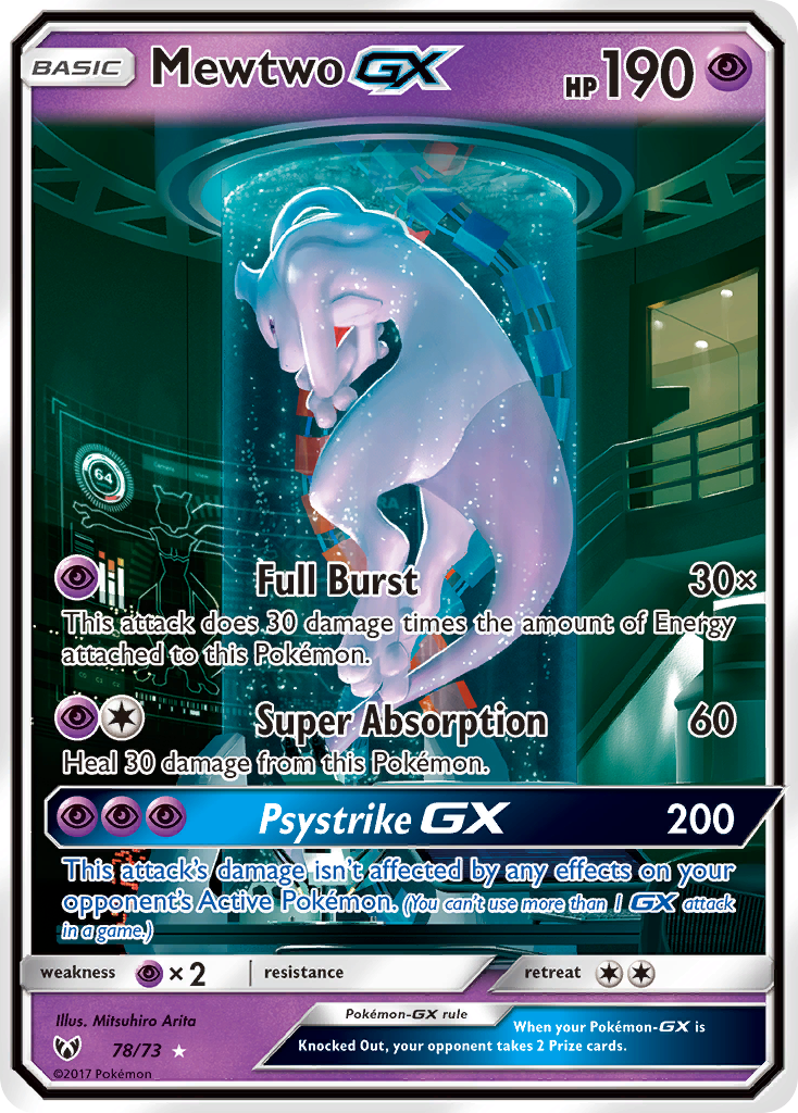 Mewtwo GX (78/73) [Sun & Moon: Shining Legends] | Clutch Gaming