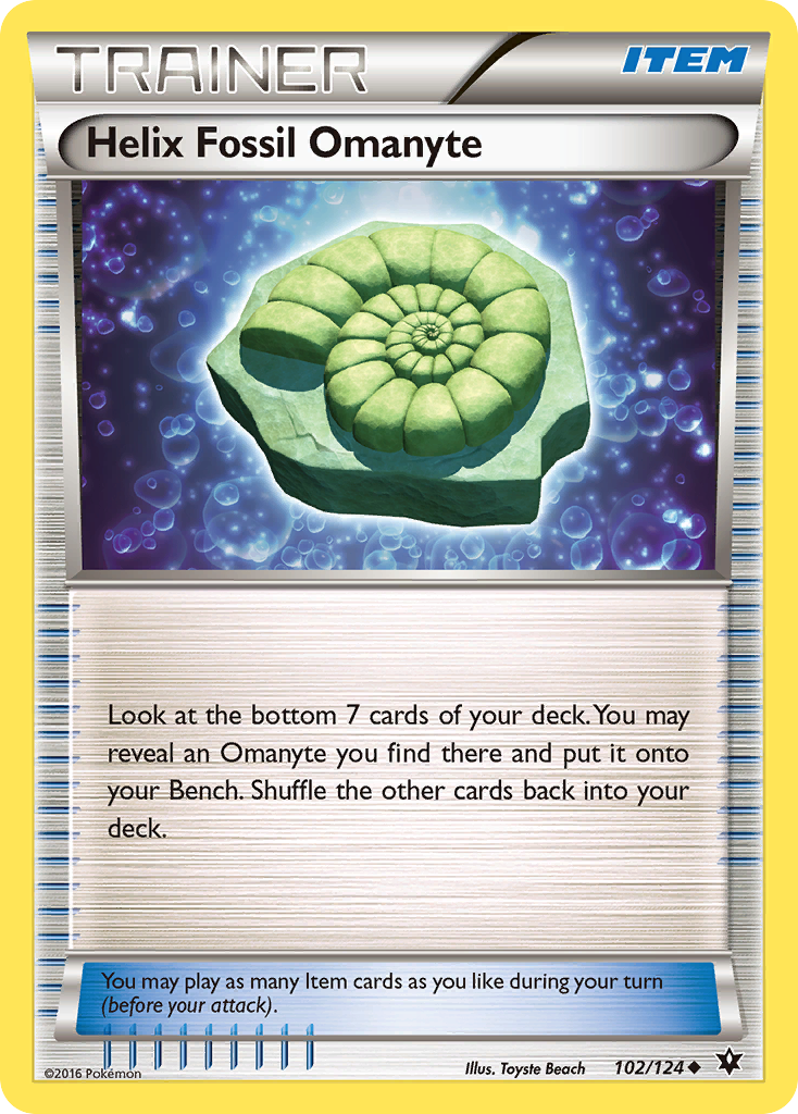 Helix Fossil Omanyte (102/124) [XY: Fates Collide] | Clutch Gaming