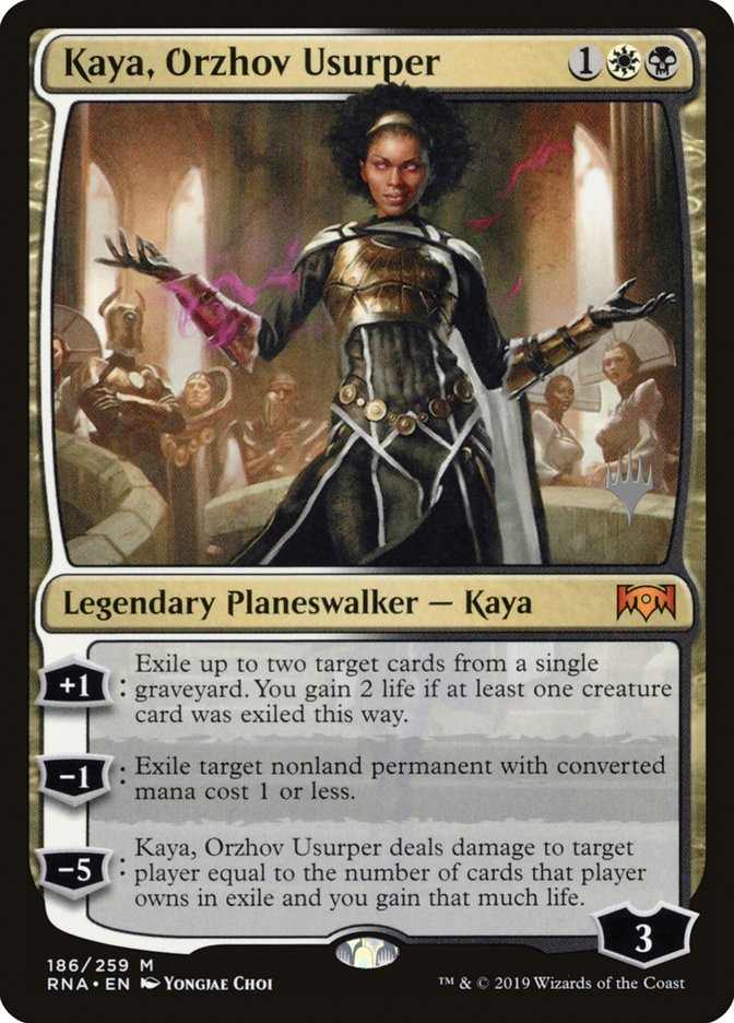 Kaya, Orzhov Usurper (Promo Pack) [Ravnica Allegiance Promos] | Clutch Gaming