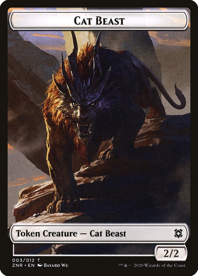 Cat Beast Token [Zendikar Rising Tokens] | Clutch Gaming